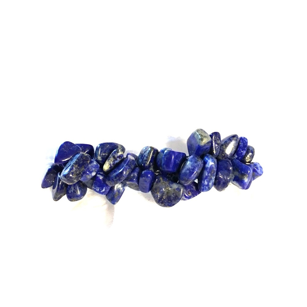 Small sodalite hand wrapped barrette